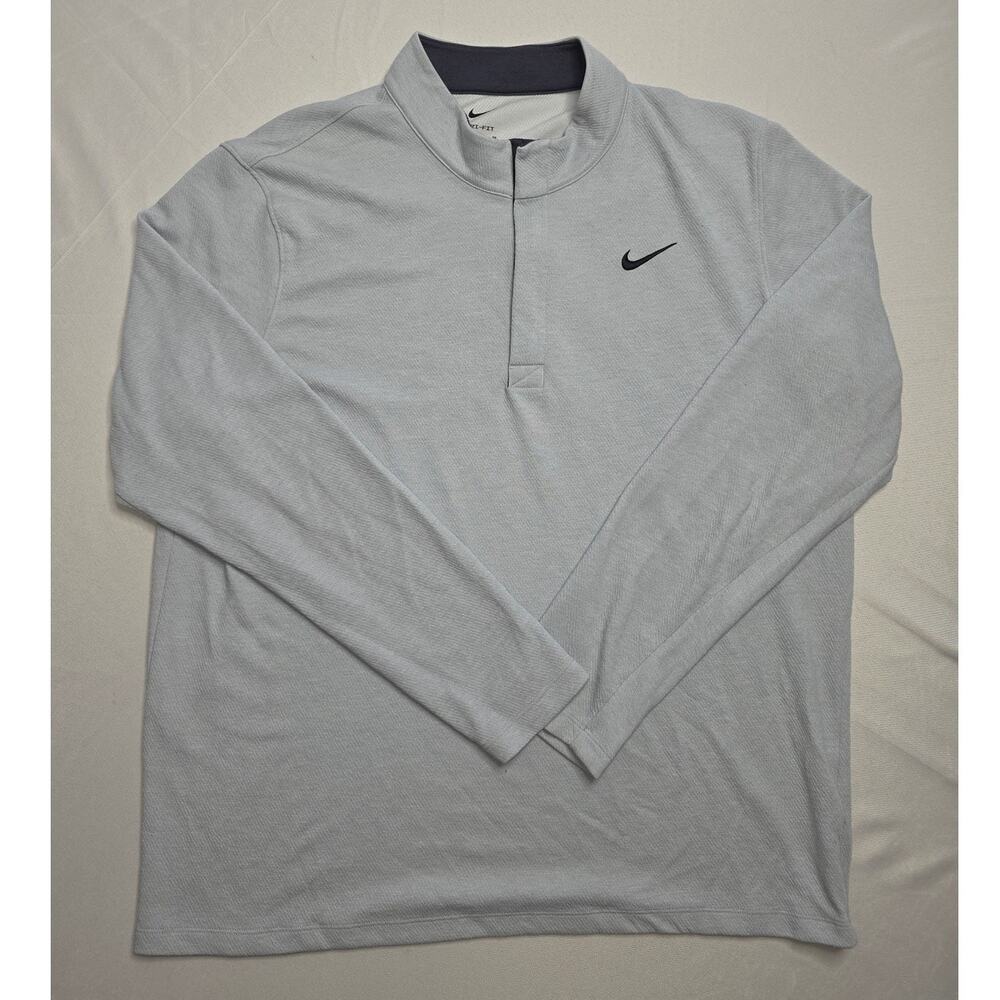 Nike Dri-FIT Victory Half-Zip Golf Pullover in Light Gray Size XL
